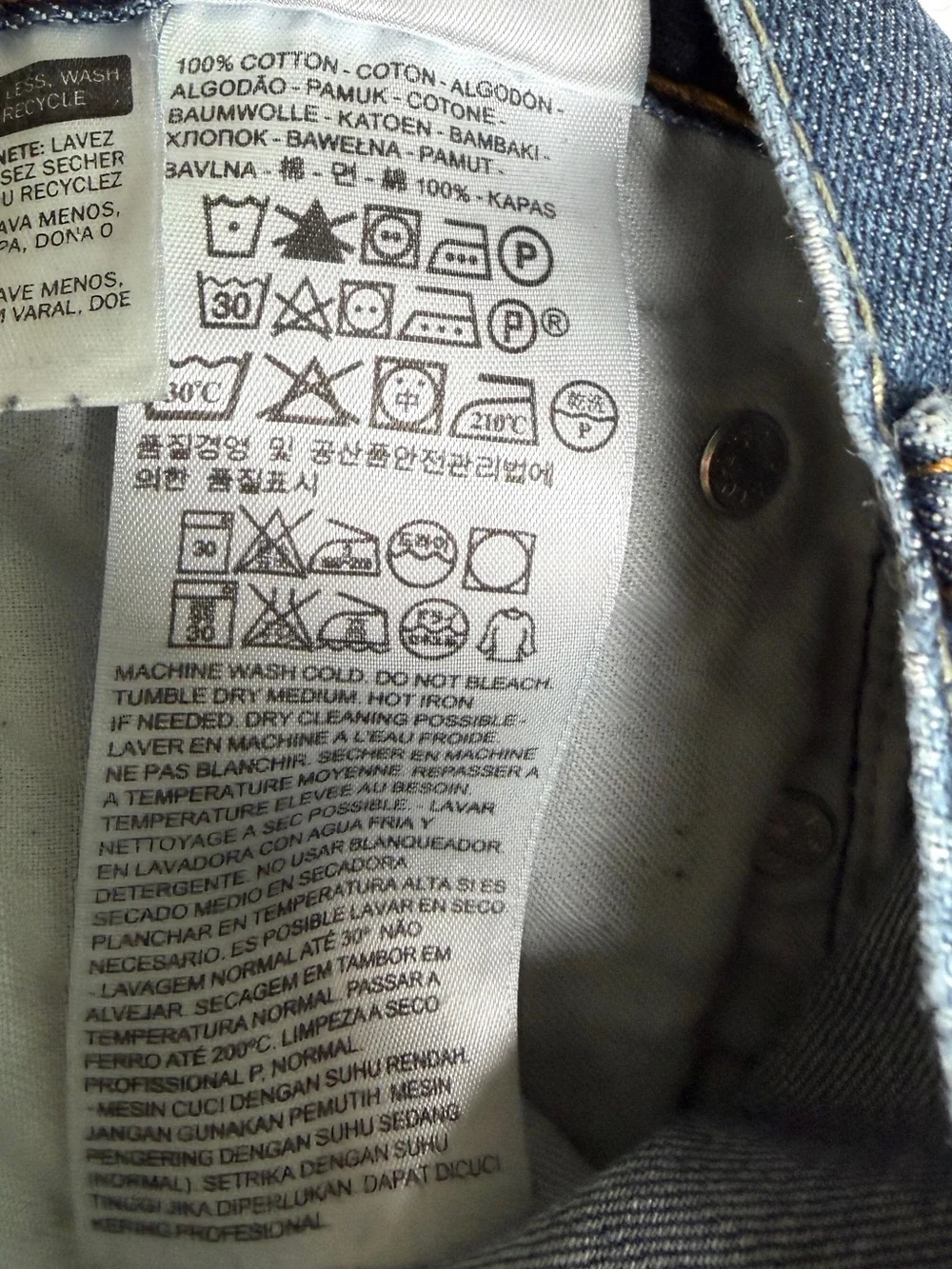 Levi's 514 Straight Fit Jeans Medium Wash Actual Size 32X31 READ DESCRIPTION